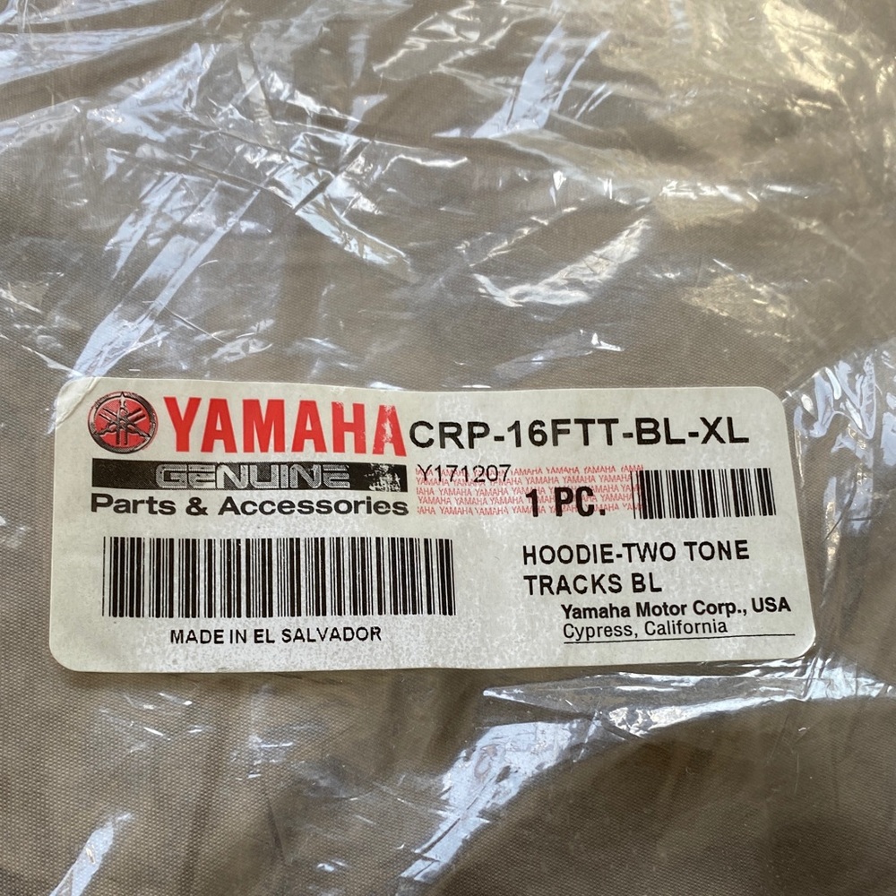 Yamaha Racing Hoodie in Gray and Blue - Picture 5 of 7